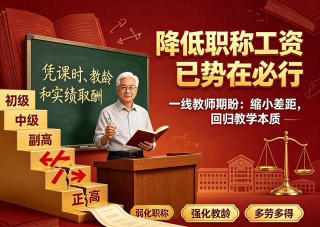 降低职称工资已势在必行,特别是全体教师对正高职称意见非常大!